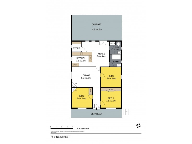 75 Vine Street, Bendigo VIC 3550 Floorplan