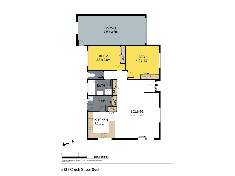 1/121 Creek Street South, Bendigo VIC 3550 Floorplan