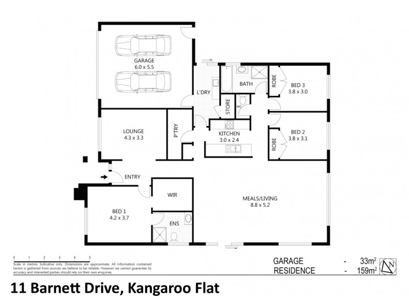 11 Barnett Drive, Kangaroo Flat VIC 3555 Floorplan
