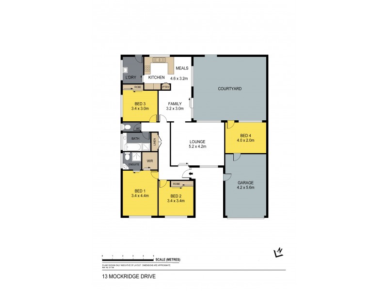 13 Mockridge Drive, Kangaroo Flat VIC 3555 Floorplan