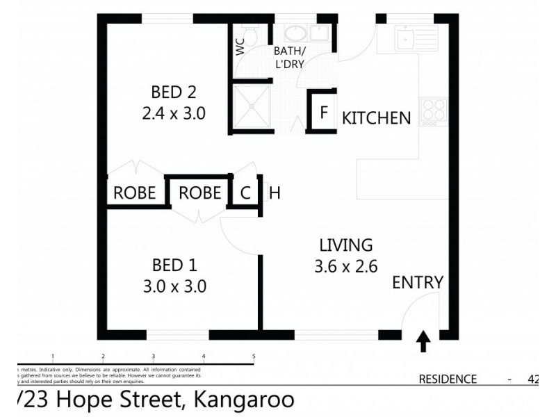 1/23 Hope Street, Kangaroo Flat VIC 3555 Floorplan