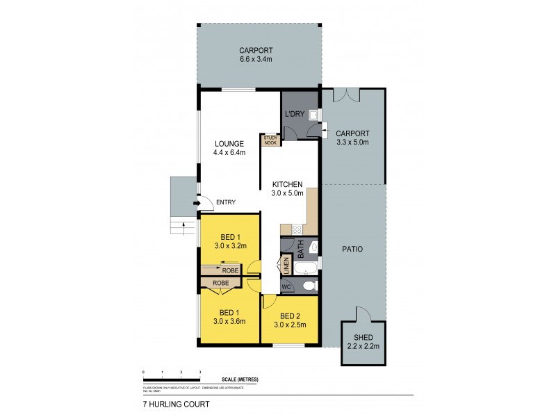 7 Hurling Court, Kangaroo Flat VIC 3555 Floorplan