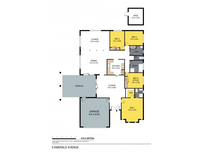 6 Emerald Avenue, White Hills VIC 3550 Floorplan