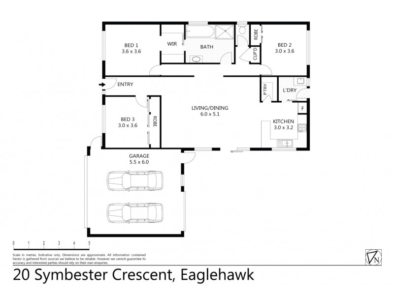 20 Symbester Crescent, Eaglehawk VIC 3556 Floorplan