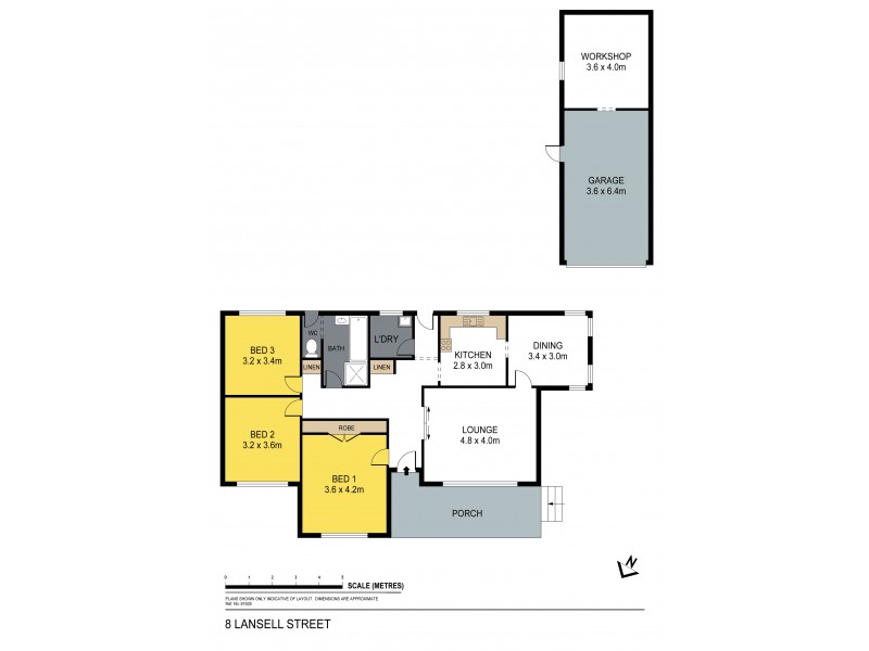 8 Lansell Street, Kangaroo Flat VIC 3555 Floorplan