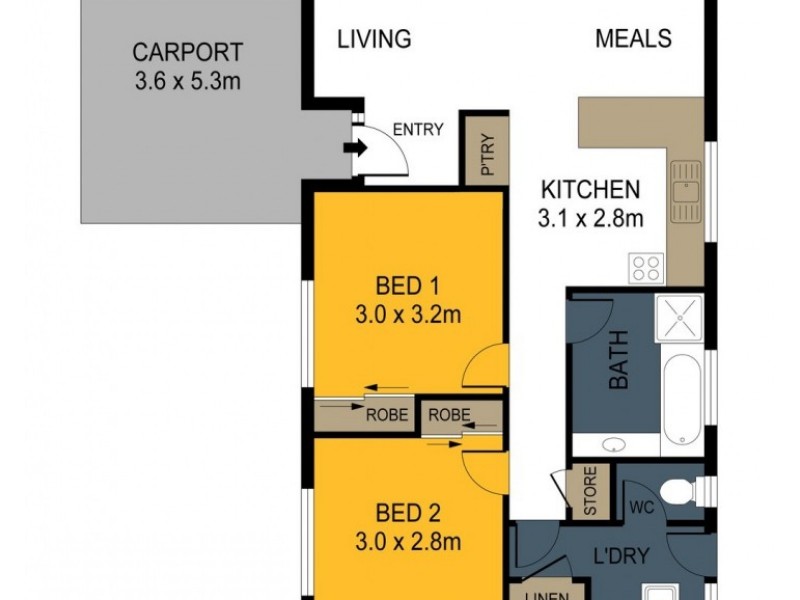 1/9 Patricia Court, Golden Square VIC 3555 Floorplan