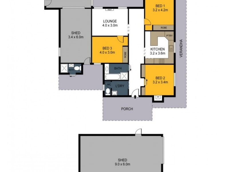 4 Muir Street, Kangaroo Flat VIC 3555 Floorplan
