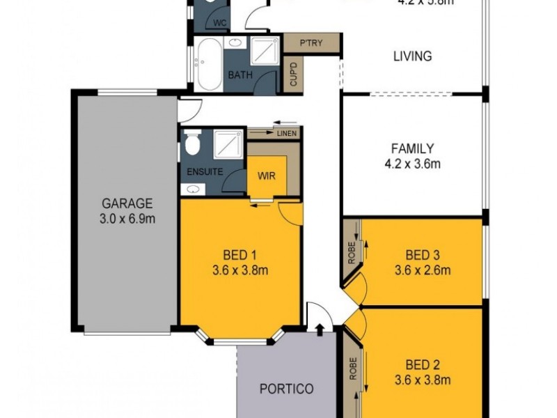 1/100 St Aidans Road, Kennington VIC 3550 Floorplan