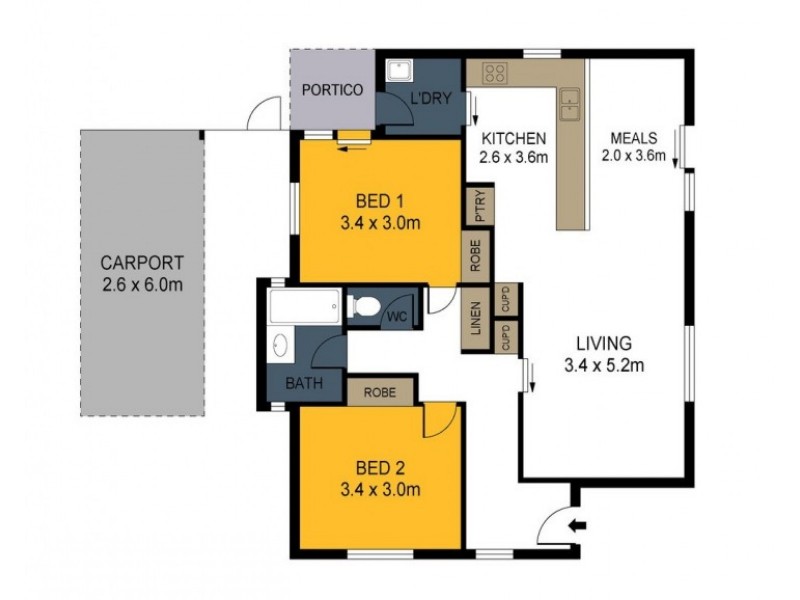 2/96 Mundy Street, Bendigo VIC 3550 Floorplan