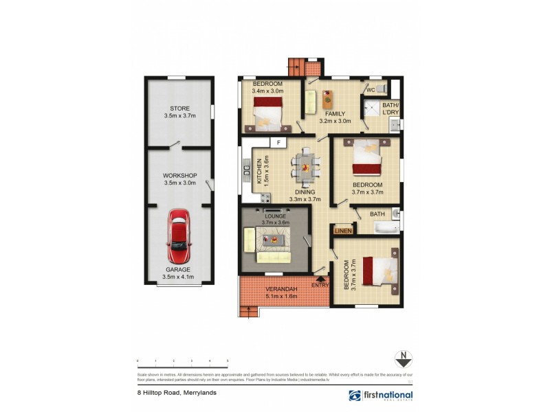 8 Hilltop Road, Merrylands NSW 2160 Floorplan