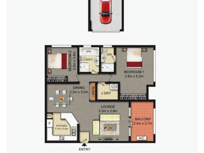 14/392 Windsor Road, Baulkham Hills NSW 2153 Floorplan