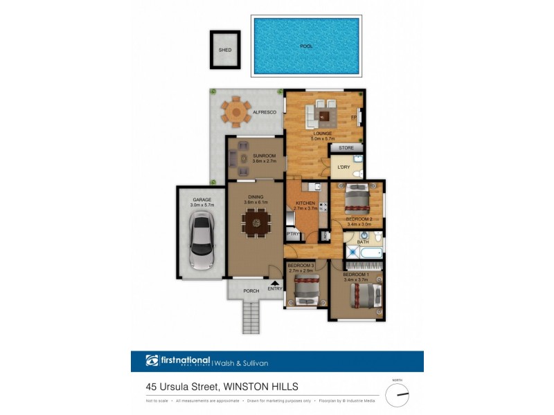 45 Ursula Street, Winston Hills NSW 2153 Floorplan