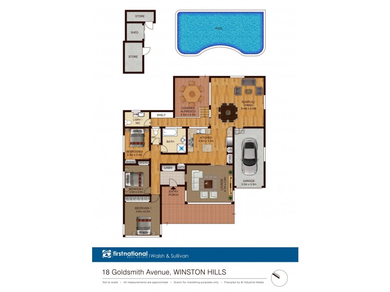 18 Goldsmith Ave, Winston Hills NSW 2153 Floorplan
