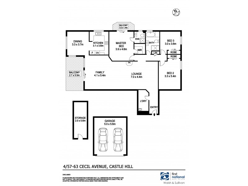 4/57-63 Cecil Ave, Castle Hill NSW 2154 Floorplan