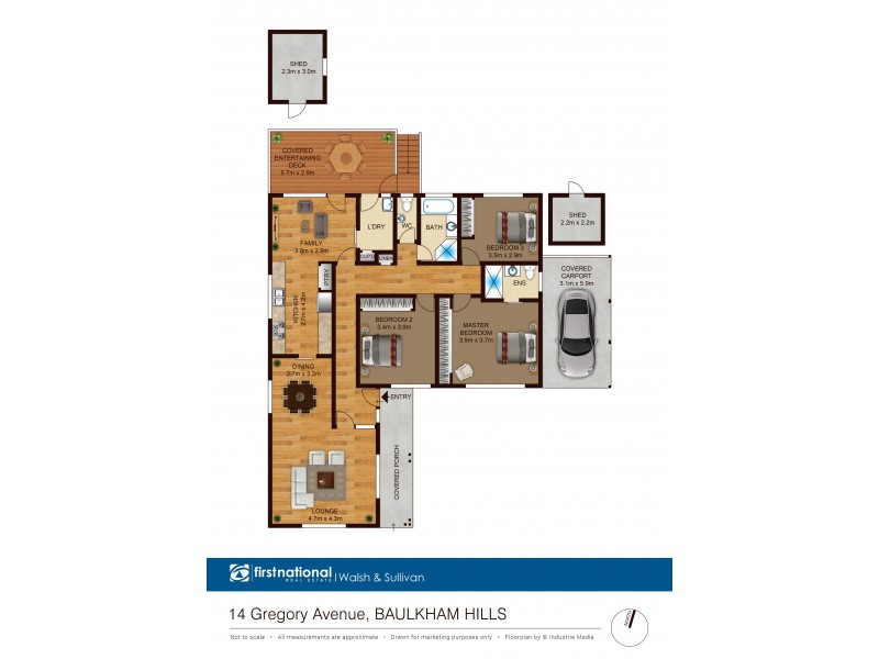 14 Gregory Avenue, Baulkham Hills NSW 2153 Floorplan