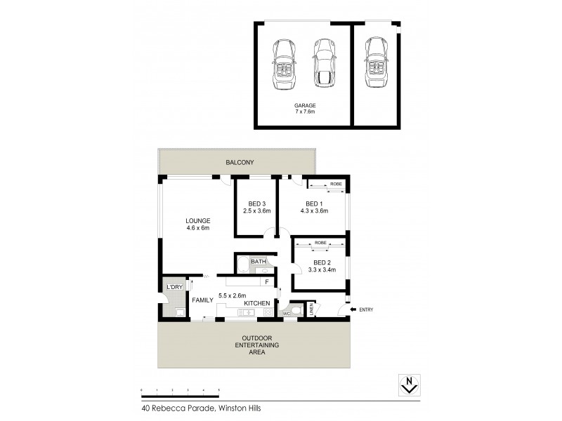 40 Rebecca Parade, Winston Hills NSW 2153 Floorplan