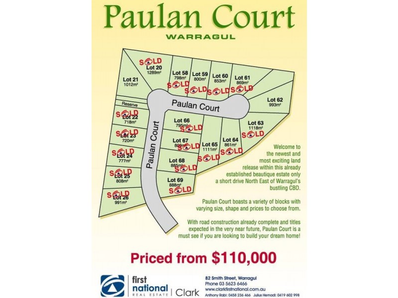 Lot 62,  Paulan Court, Warragul VIC 3820
