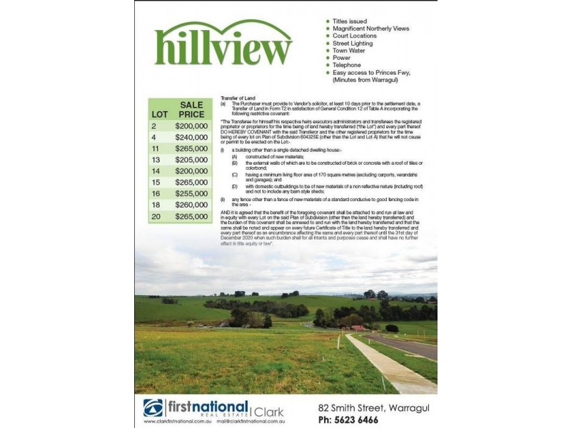 Hillview Estate, Nilma VIC 3821