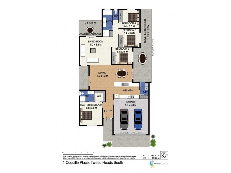 1 Coquille Place, Tweed Heads South NSW 2486 Floorplan