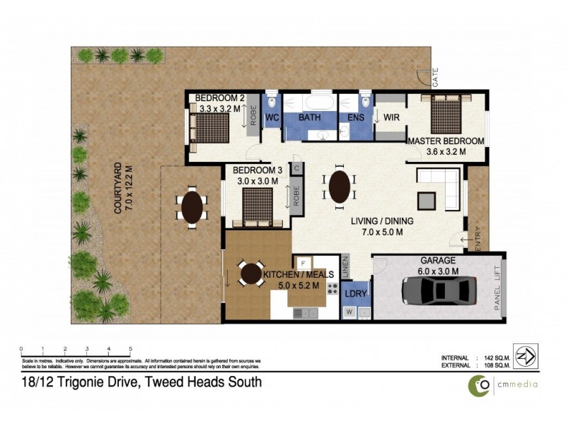 18/12 Trigonie Drive, Tweed Heads South NSW 2486 Floorplan