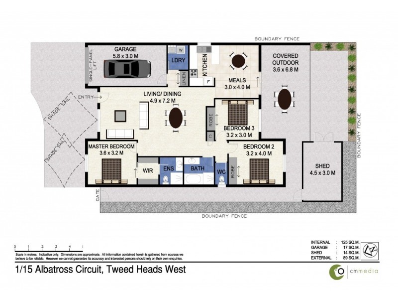 1/15 Albatross Circuit, Tweed Heads West NSW 2485 Floorplan