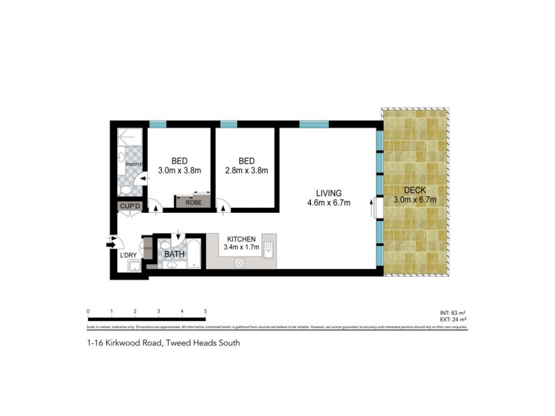 1/16 Kirkwood Road, Tweed Heads South NSW 2486 Floorplan