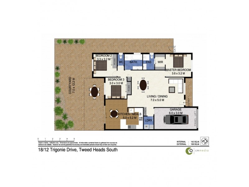 18/12 Trigonie Drive, Tweed Heads South NSW 2486 Floorplan