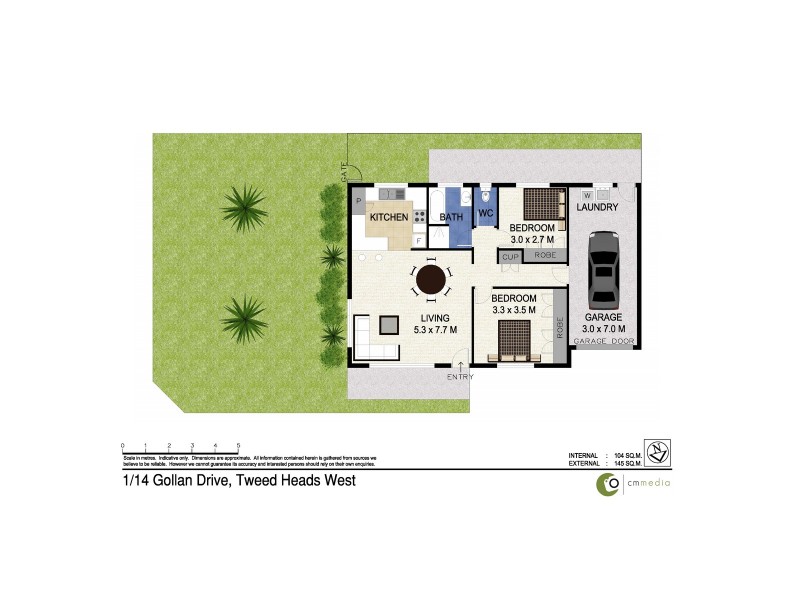 1/14 Gollan Drive, Tweed Heads West NSW 2485 Floorplan