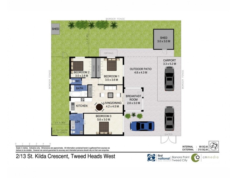 2/13 St Kilda Crescent, Tweed Heads West NSW 2485 Floorplan