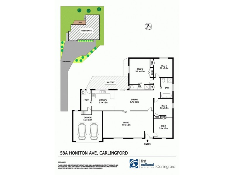 58A Honiton Avenue, Carlingford NSW 2118 Floorplan