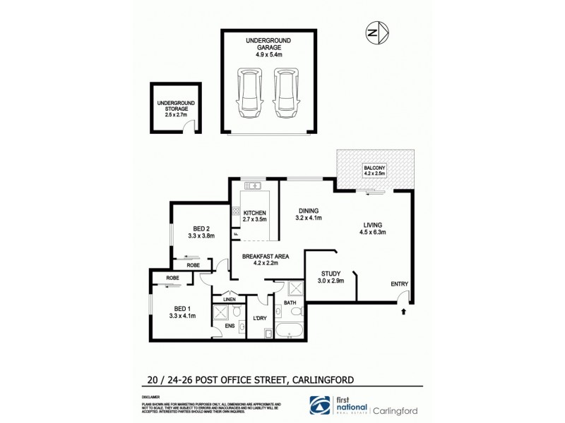 20/24-26 Post Office Street, Carlingford NSW 2118 Floorplan