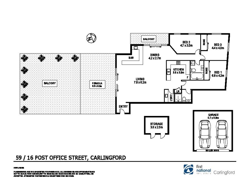 59/16 Post Office Street, Carlingford NSW 2118 Floorplan