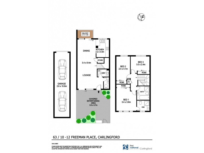63/10-12 Freeman Place, Carlingford NSW 2118 Floorplan