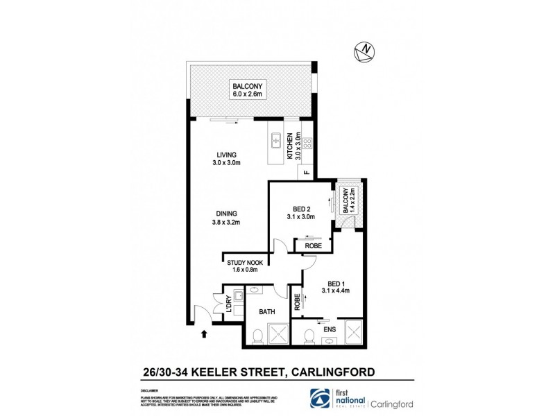 26/30-34 Keeler Street, Carlingford NSW 2118 Floorplan
