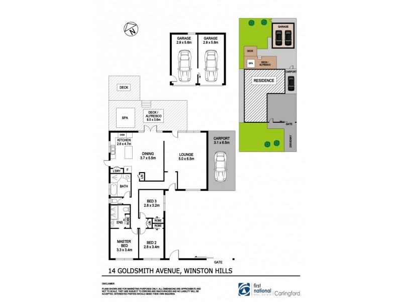 14 Goldsmith Avenue, Winston Hills NSW 2153 Floorplan