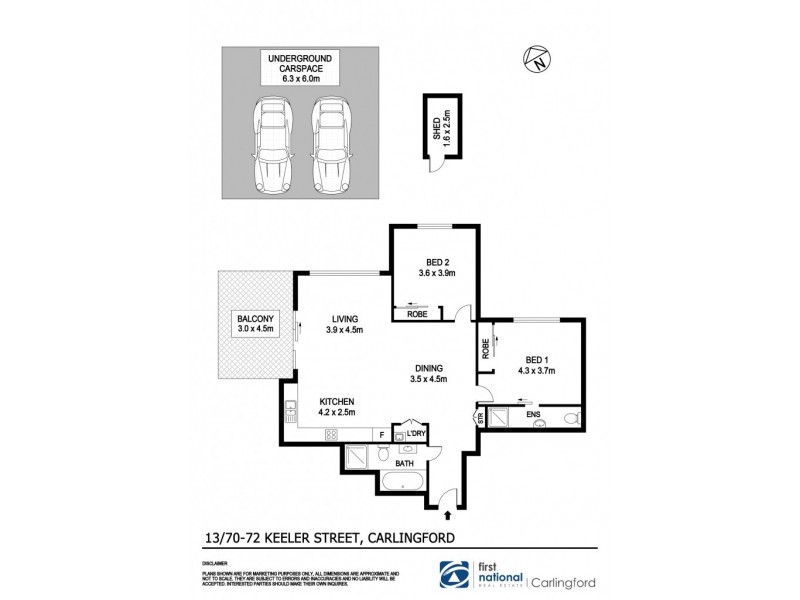 13/70-72 Keeler Street, Carlingford NSW 2118 Floorplan