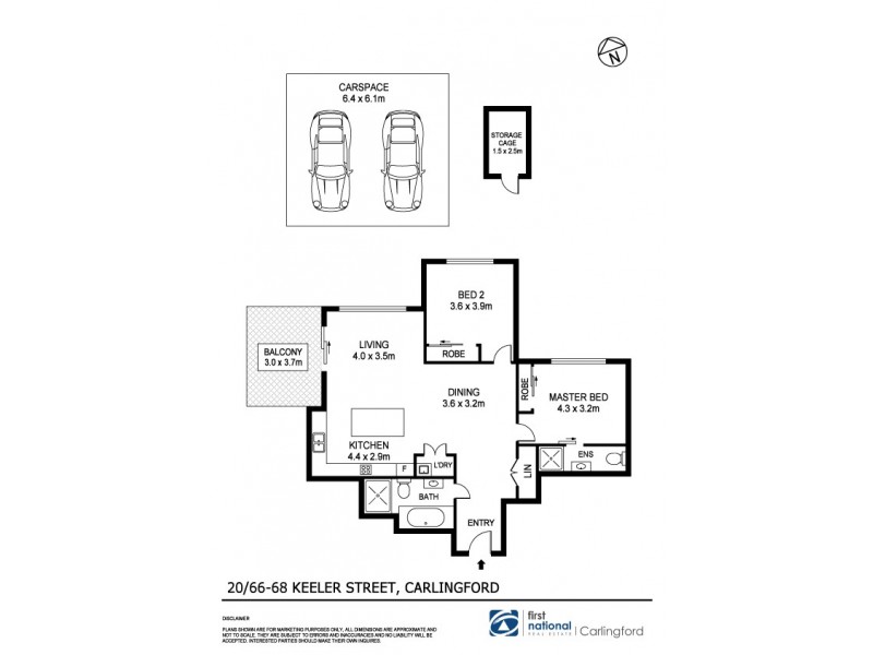 20/66-68 Keeler Street, Carlingford NSW 2118 Floorplan