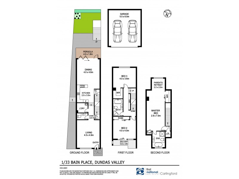 1/33-35 Bain Place, Dundas Valley NSW 2117 Floorplan