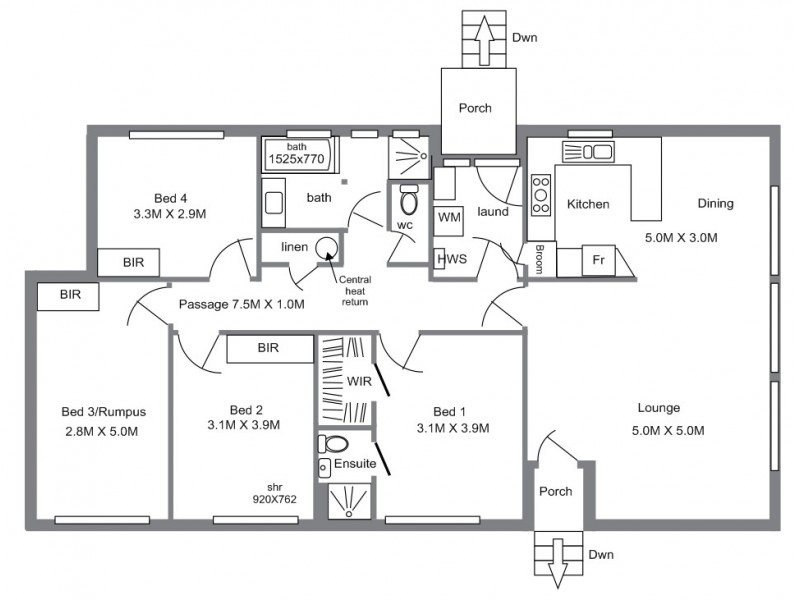 36 Frensham Road, Watsonia VIC 3087 Floorplan