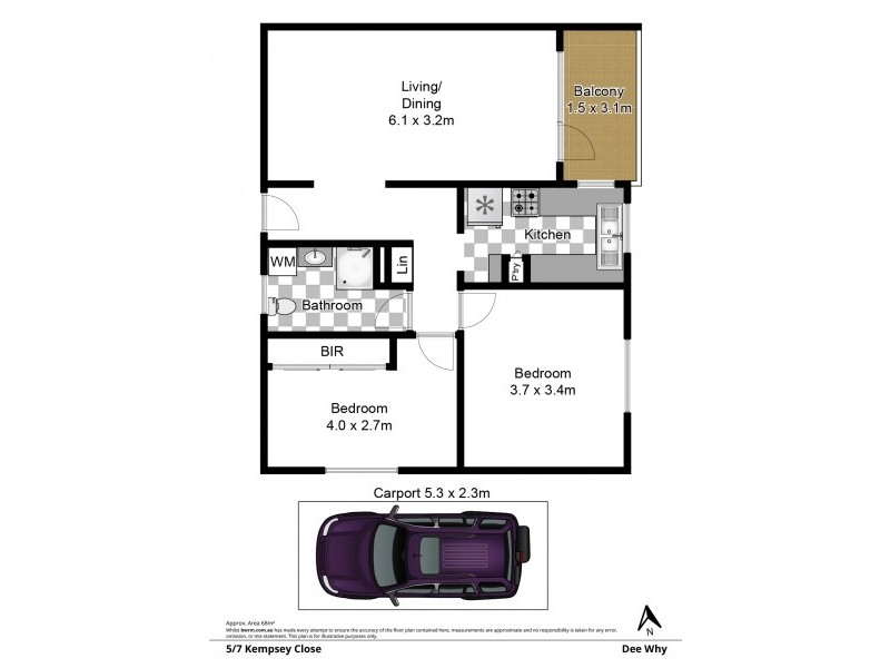 5/7 Kempsey Close, Dee Why NSW 2099 Floorplan