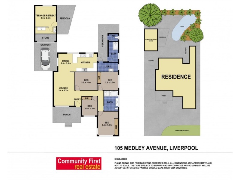 105 Medley Avenue, Liverpool NSW 2170 Floorplan