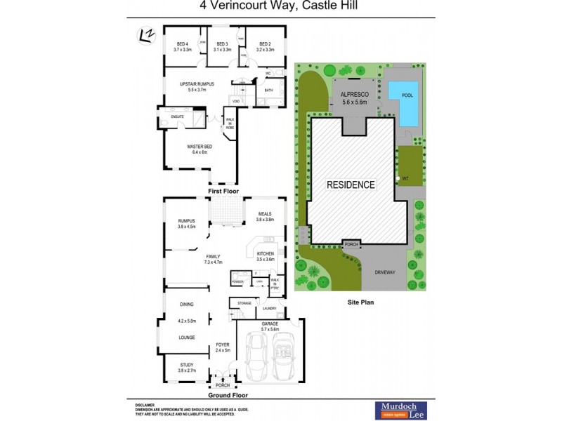 4 Verincourt Way, Castle Hill NSW 2154 Floorplan