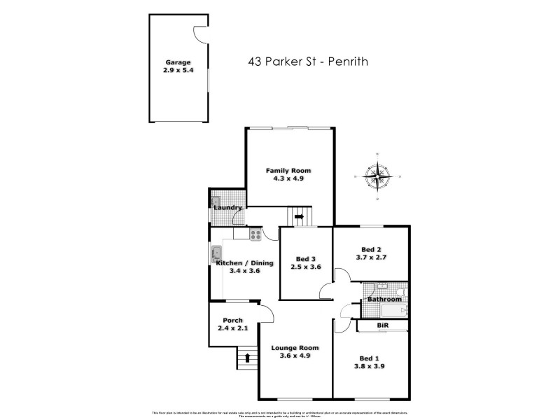 43 Parker Street, Penrith NSW 2750 Floorplan