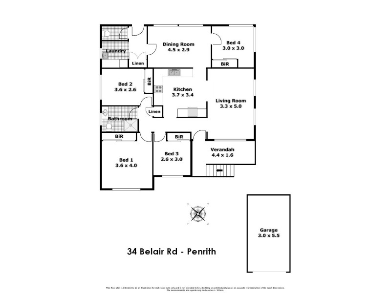 34 Belair Road, Penrith NSW 2750 Floorplan