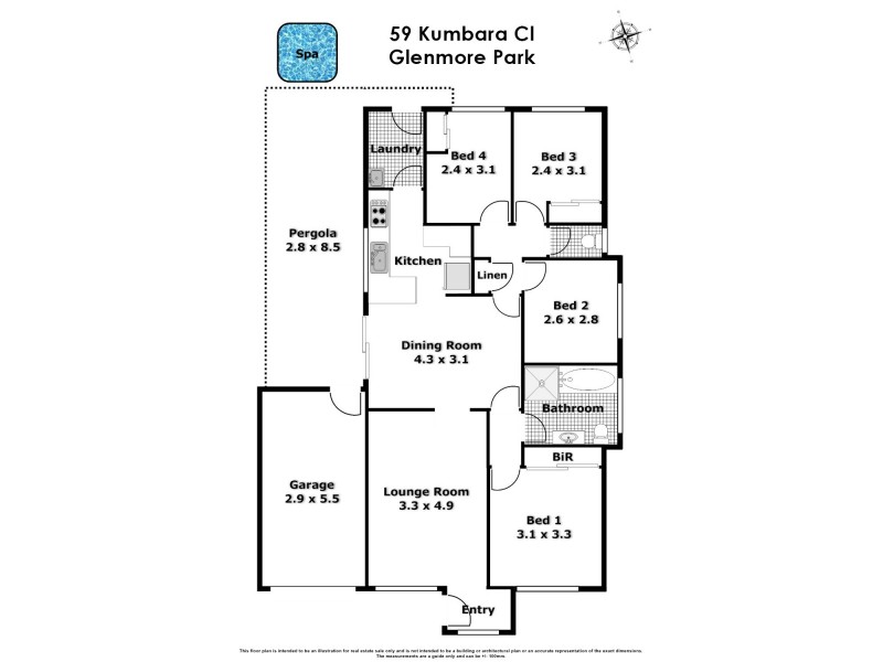 59 Kumbara Close, Glenmore Park NSW 2745 Floorplan