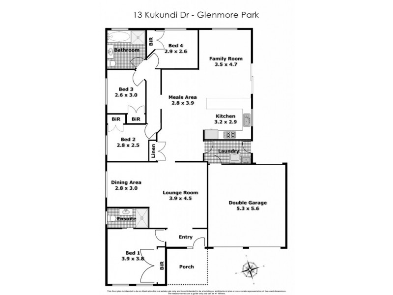 13 Kukundi Drive, Glenmore Park NSW 2745 Floorplan