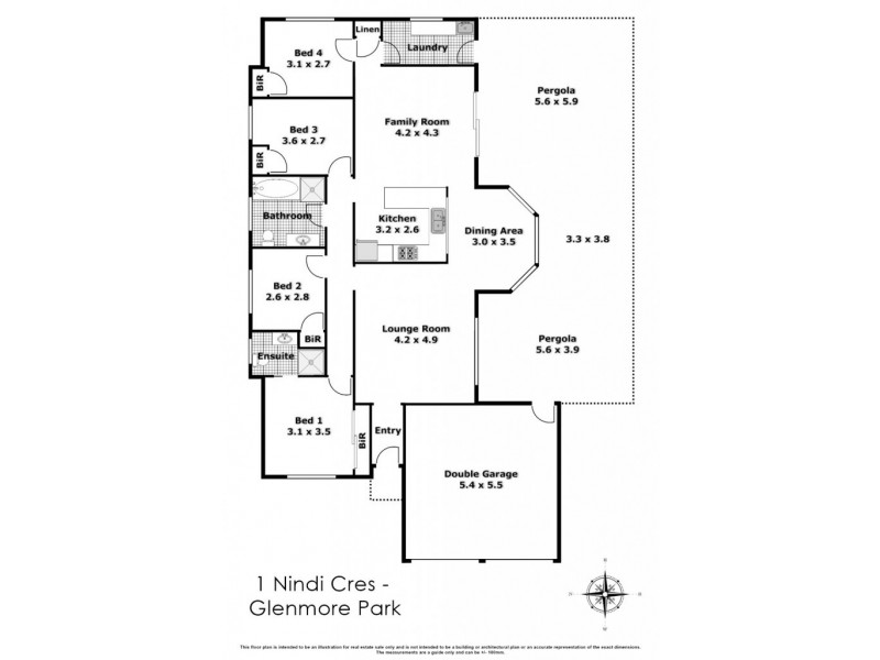 1 Nindi Cres, Glenmore Park NSW 2745 Floorplan