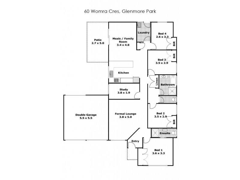 60 Womra Cres, Glenmore Park NSW 2745 Floorplan