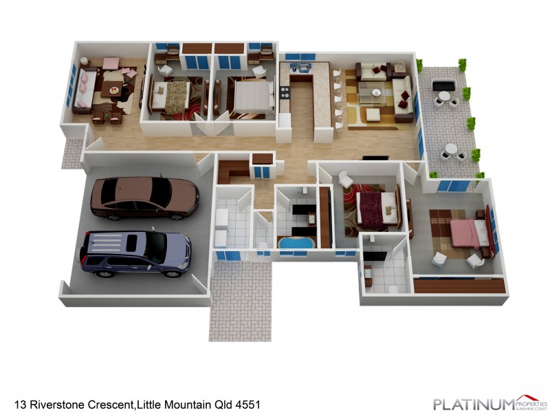 13 Riverstone Crescent, Meridan Plains QLD 4551 Floorplan