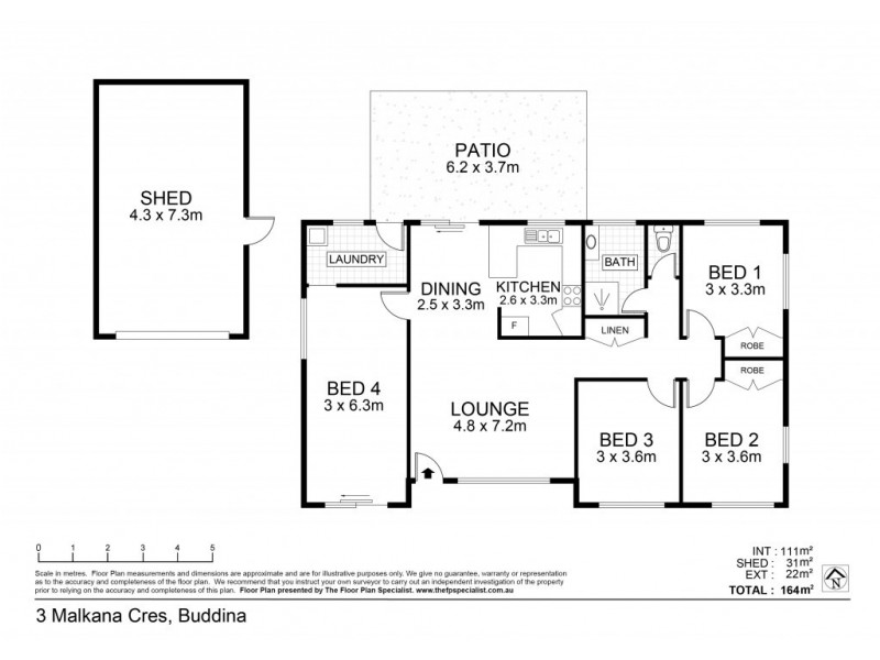 3 Malkana Crescent, Buddina QLD 4575 Floorplan